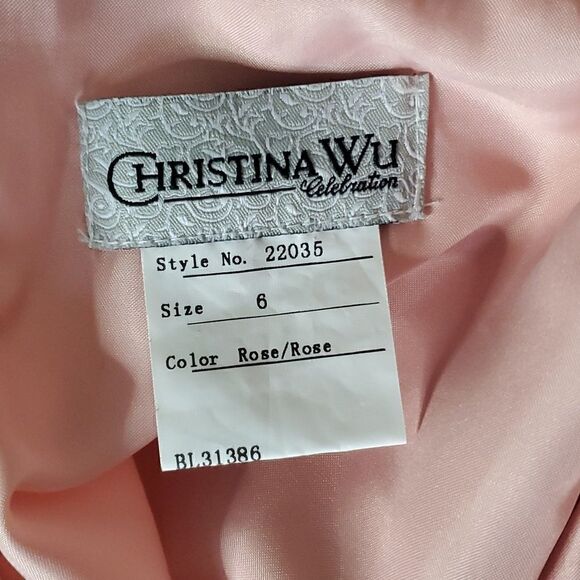 Christina Wu | Floor Length Sheer Back Gown - Picture 8 of 9